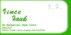 vince hauk business card